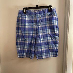 St John's Bay Blue Plaid Shorts